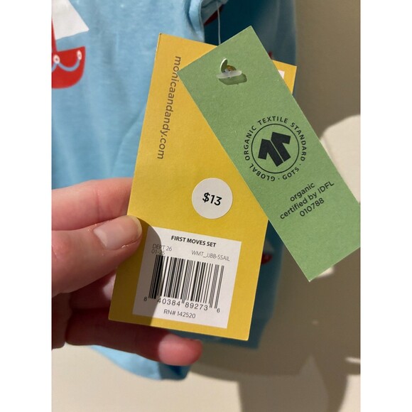 NWT Monica & Andy Blue Sailboat Bodysuit & Pants Outfit - 3-6M - Picture 4 of 4